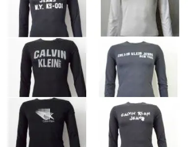 LOTS DE 8 T.SHIRT A MANCHES LONGUES CALVIN KLEIN
