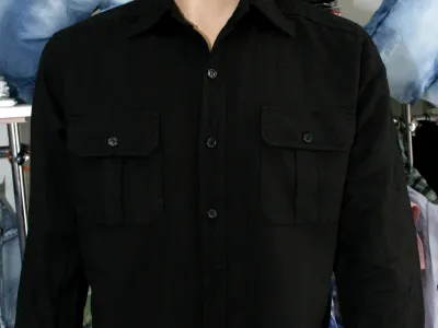 CHEMISE MANCHE LONGUE BENOIT NOIR 