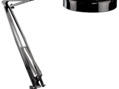 Lot 2.Lampe loupe. en metal blanc...