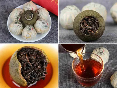 Grossiste pu er parfumé à la mandarine verte thé parfumé 