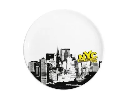 REF : NYASPM1 : Assiette dessert NEW YORK . Prix : 0.50€ 