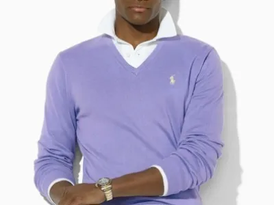 100% du chandail pull-de polo en cachemire MAN