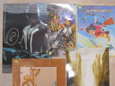Lot de grands posters, affiches plastifiées, posters 3D