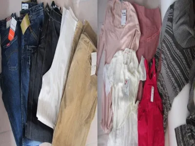 Pantalons, jeans, robes, jupes, chemises, tee-shirt...