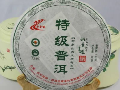 Galette de thé pu-erh vert bio 400g