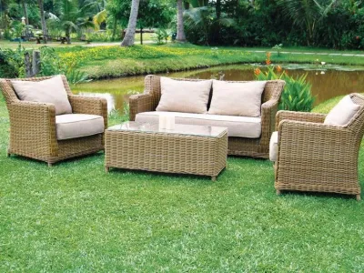 SALON DE JARDIN "TRINIDAD" EN WICKER