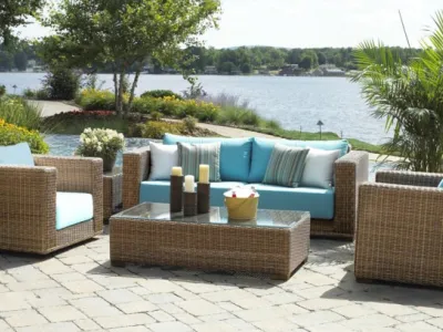 SALON DE JARDIN "TORINO" EN WICKER