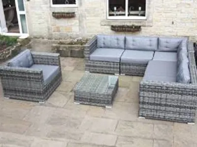SALON DE JARDIN "BOSTON" EN WICKER