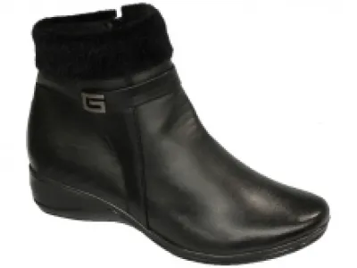 Bottines noires avec fourrures
