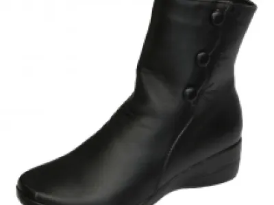 Bottines noires avec boutons côtés