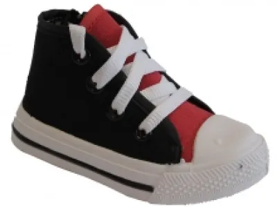 Baskets montantes avec renfort et zip côté