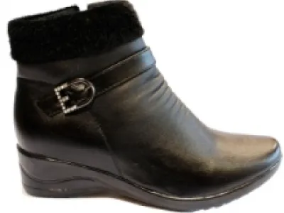 Bottines pour femme avec bride et boucle sertie de strass