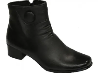 Bottines noires avec boutons côté