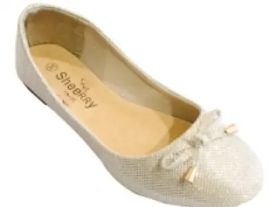 Ballerine façon reptile avec nœud décoratif dessus
