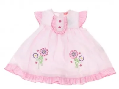 Robe bébé à volants avec bloomer et bandana