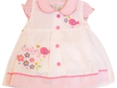 Ensemble robe brodée et bloomer pour bébé fille