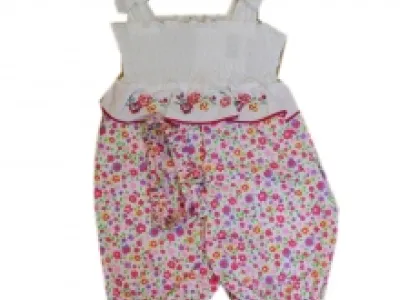 Ensemble salopette et bandeau pour bébé fille