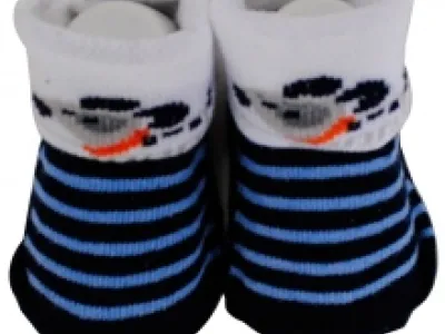 Chaussons bébé à rayures
