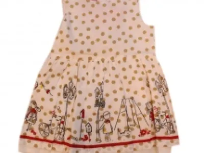 Robe bébé à pois ornée de motif fantaisie