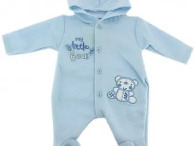 Combinaison matelassée bébé avec motifs brodés