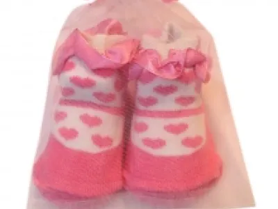 Chaussettes imprimées cœurs
