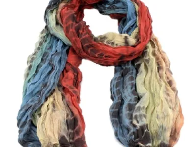 Écharpe à rayures multicolores