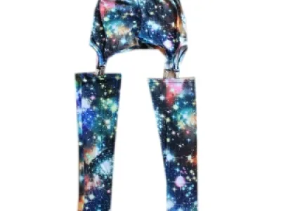 Leggins galaxies sexy avec jarretelles