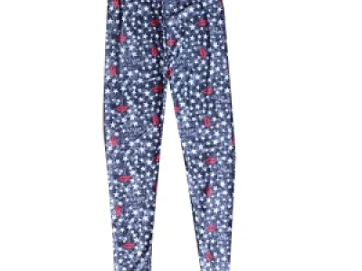 Leggings imprimées lèvres et étoiles