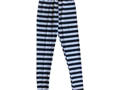 Leggins striées noir et blanc