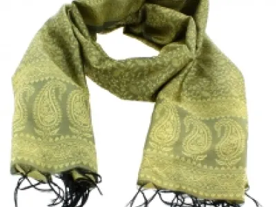 Écharpe à franges imprimée de motif fantaisie