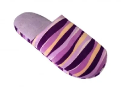 Chaussons à rayures multicolores