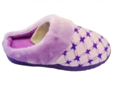 Pantoufles avec motif quadrillé