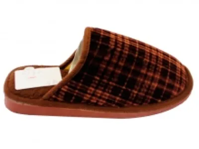 Pantoufles homme imprimées carreaux