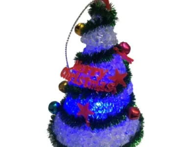 Décoration lumineuse à suspendre motif sapin pour Noël