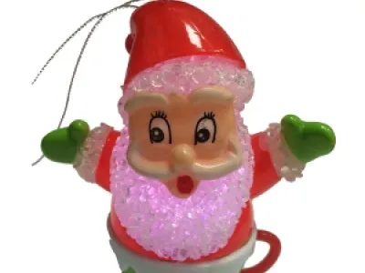 Décoration lumineuse à suspendre motif Père Noël fantaisie
