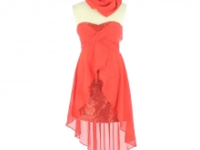 Robe de soirée bustier pailletée