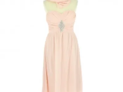 Robe de soirée bustier avec haut plissé