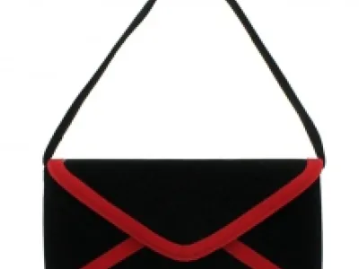 Sac de soirée enveloppe avec liseré contrastant