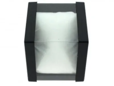 Boîte à bijoux transparente avec coussinet
