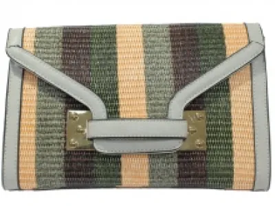 Jolie pochette enveloppe multicolore tissée