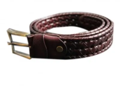 Ceinture tressée fashion en cuir