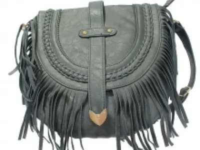 Sac à bandoulière style ethnique à franges