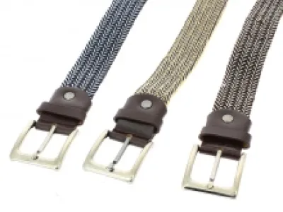 Ceinture tressée fashion avec boucle ardillon en métal