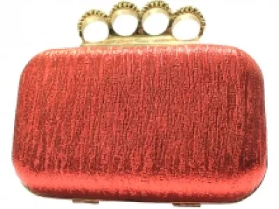 Sac de soirée avec bague strass pour 4 doigts