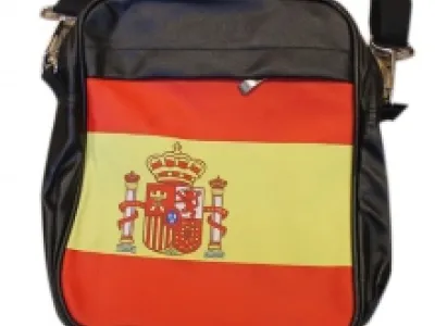 Sac bandoulière vertical avec motif drapeau espagnol
