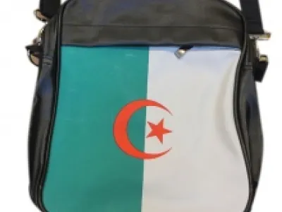 Sac bandoulière vertical avec motif drapeau algérien