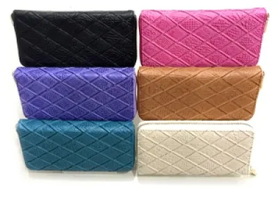 Portefeuille avec motifs losanges