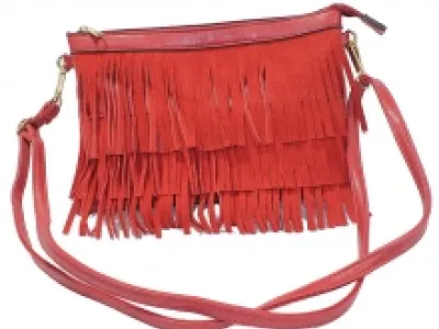 Sac à main à franges avec bandoulière amovible