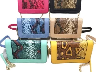 Sac à bandoulière besace reptile
