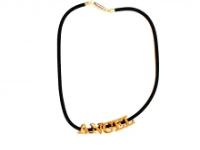 Collier cordon noir Angel